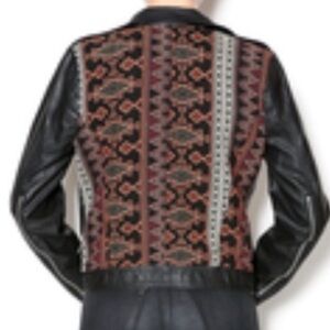 Faux leather Blu Pepper tribal black jacket